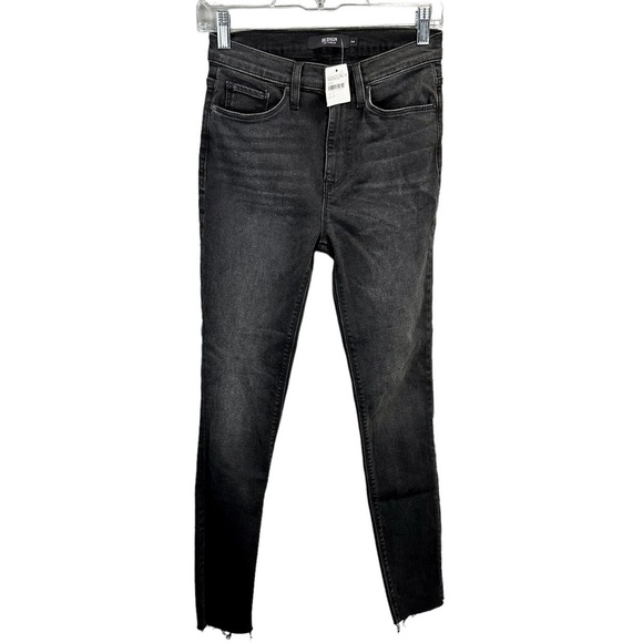 Hudson Barbara High Waisted Super Skinny Jeans in Black - Picture 5 of 8